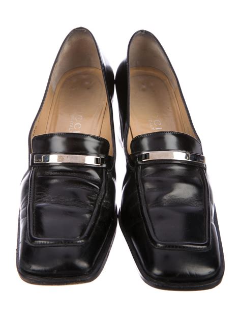 gucci convertible loafer|gucci stacked heel loafer.